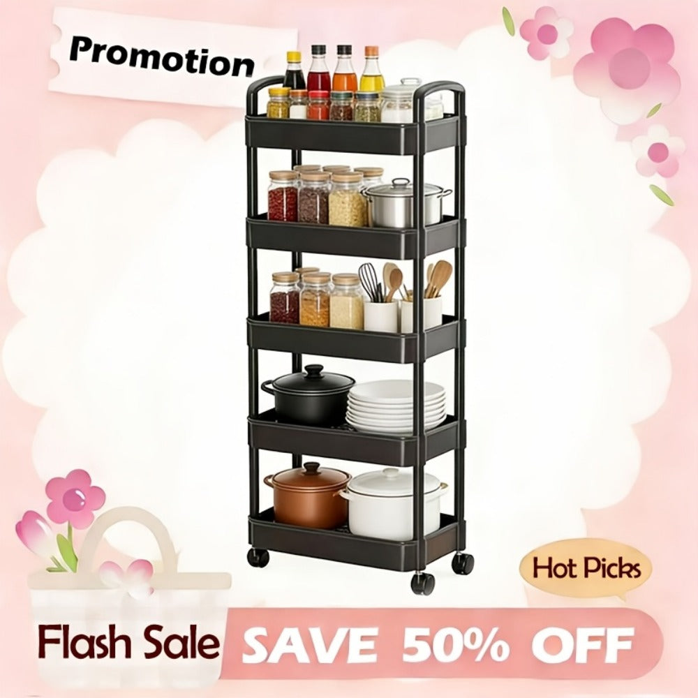 Rolling Storage Cart with Rolling Wheels for Organized Everyday Storage detail image - detail view 15