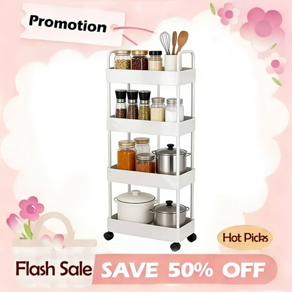 Rolling Storage Cart with Rolling Wheels for Organized Everyday Storage detail image - detail view 8