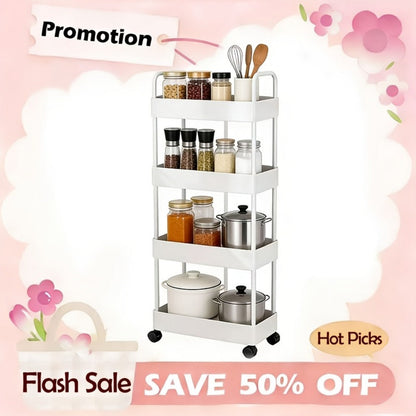 Rolling Storage Cart with Rolling Wheels for Organized Everyday Storage detail image - detail view 8