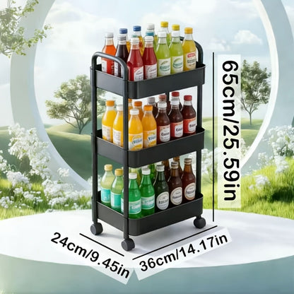 Rolling Storage Cart with Rolling Wheels for Organized Everyday Storage detail image - detail view 9