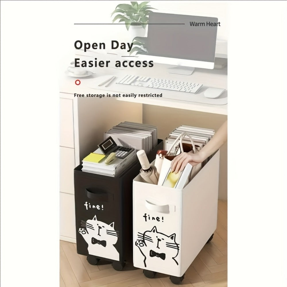 Rolling Storage Cart with Rolling Wheels for Organized Everyday Storage in Home Office detail image - detail view 12