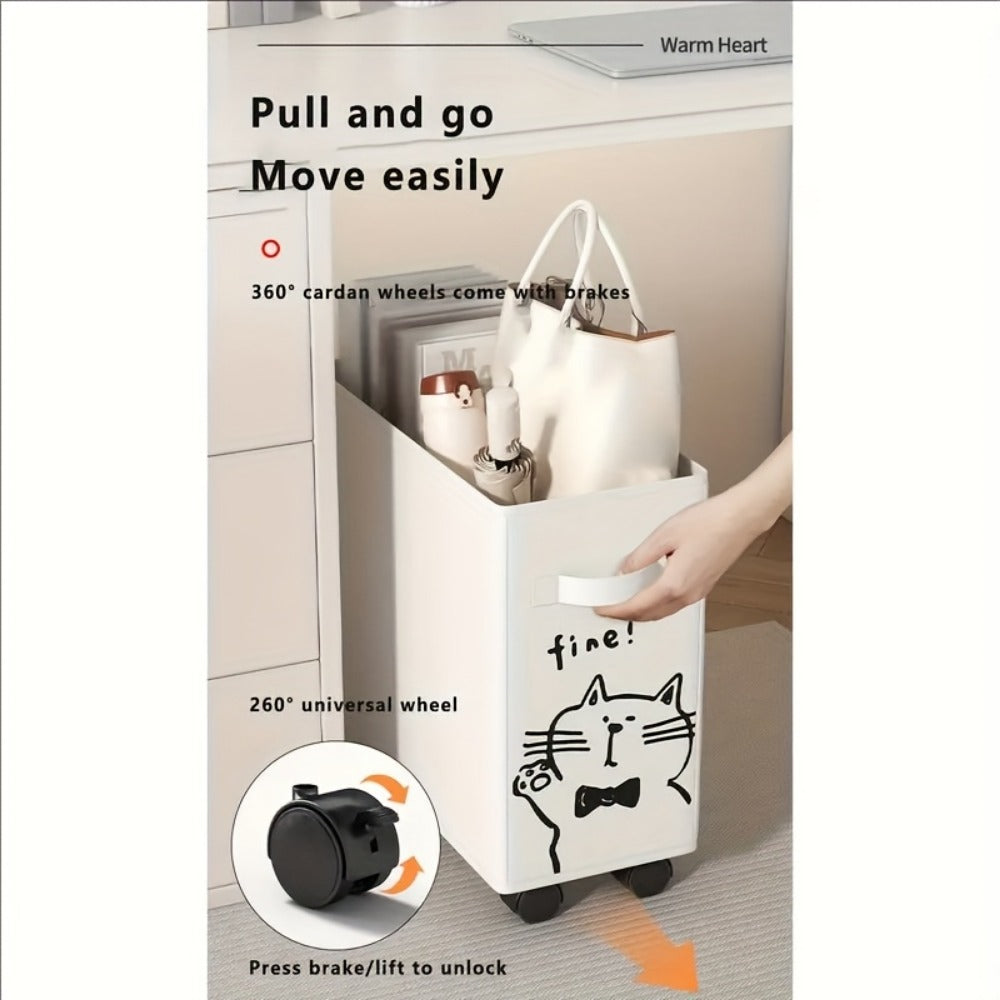 Rolling Storage Cart with Rolling Wheels for Organized Everyday Storage in Home Office detail image - detail view 13