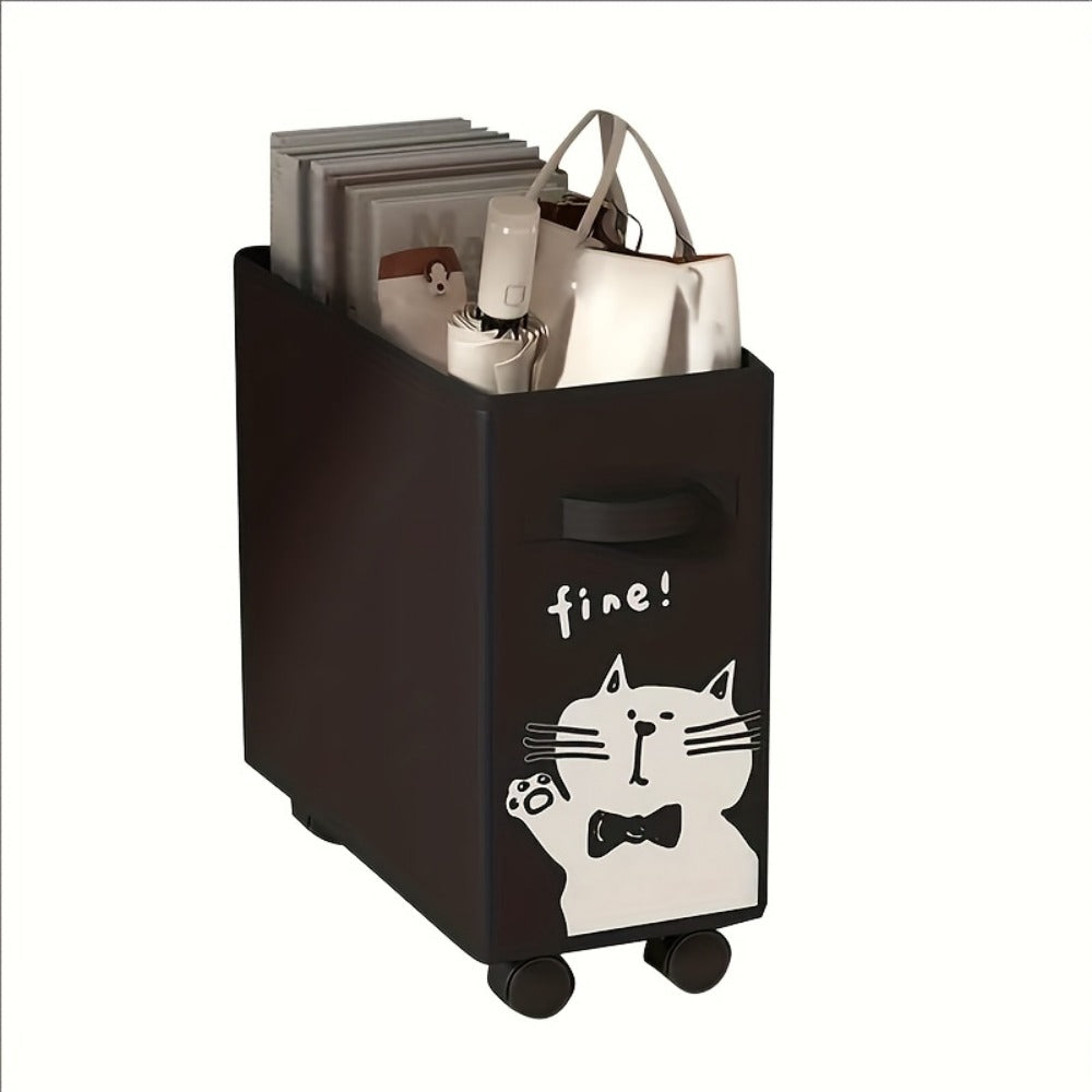 Rolling Storage Cart with Rolling Wheels for Organized Everyday Storage in Home Office detail image - detail view 3