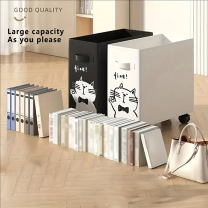 Rolling Storage Cart with Rolling Wheels for Organized Everyday Storage in Home Office detail image - detail view 4