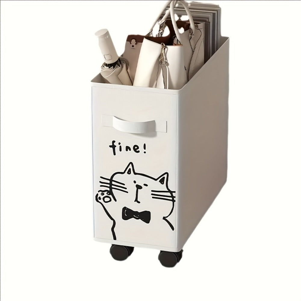 Rolling Storage Cart with Rolling Wheels for Organized Everyday Storage in Home Office detail image - detail view 5