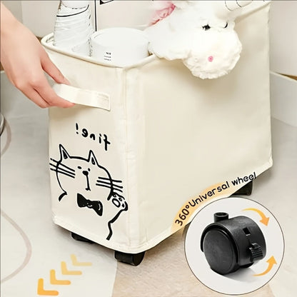 Rolling Storage Cart with Rolling Wheels for Organized Everyday Storage in Home Office detail image - detail view 6