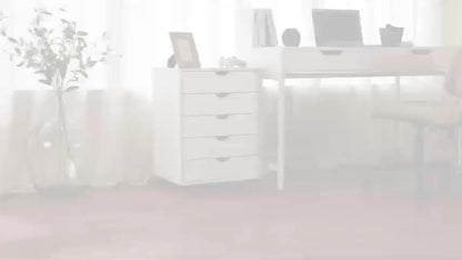 Rolling Wood Dresser with Rolling Wheels for Organized Everyday Storage in Bedroom detail image - detail view 10