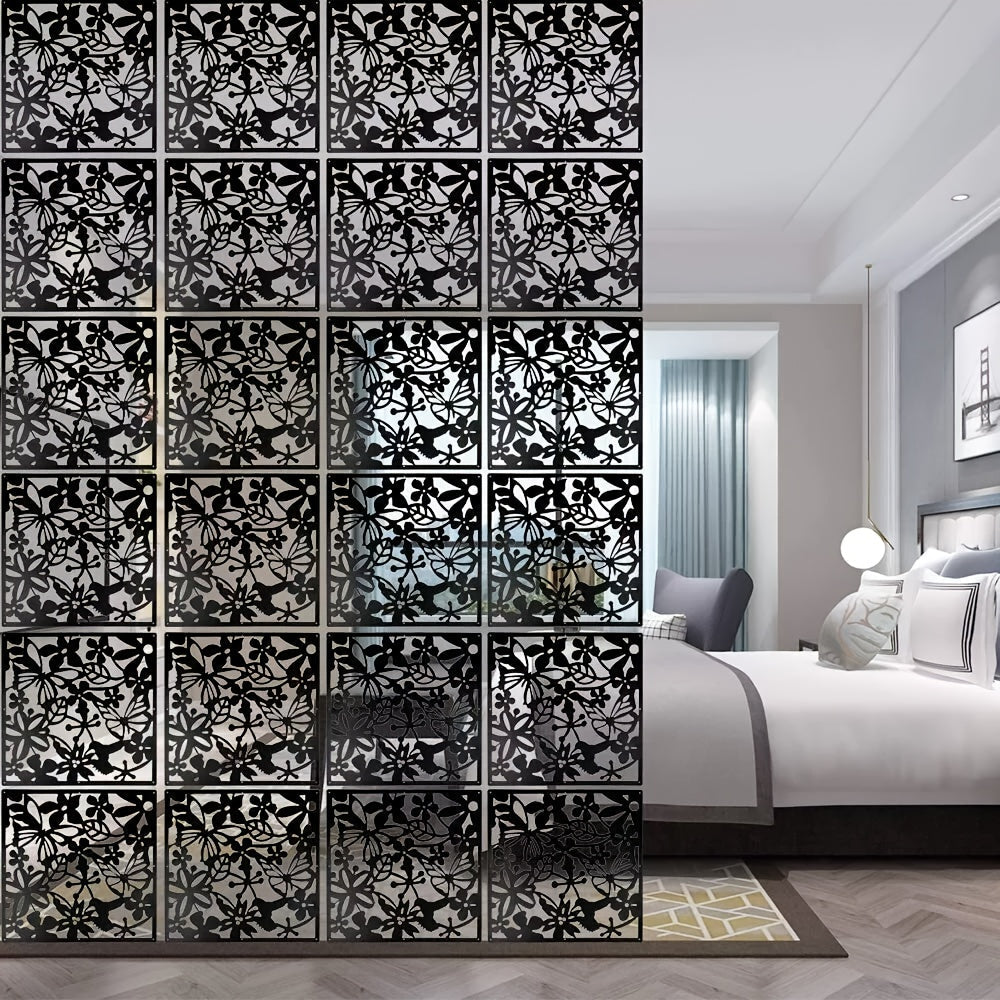 Room Divider shown in the Black, 24 Panels option
