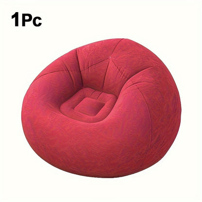 Round Bean Bag Chair, Floor Lounge Chair for Comfortable Everyday Seating in Living Room detail image - detail view 5