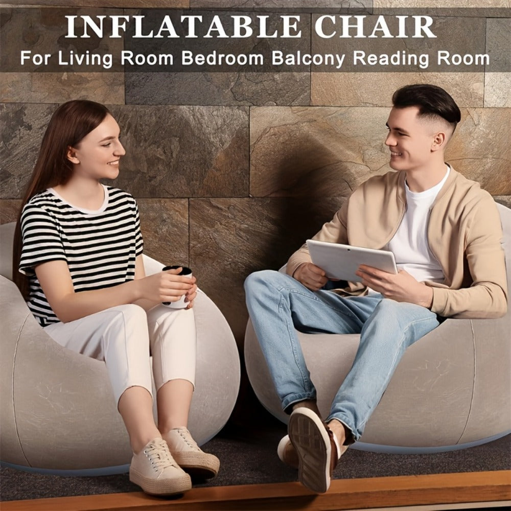 Round Bean Bag Chair with Multiple Color Options for Living Room detail image - detail view 10