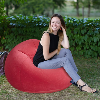 Round Bean Bag Chair with Multiple Color Options for Living Room detail image - detail view 17