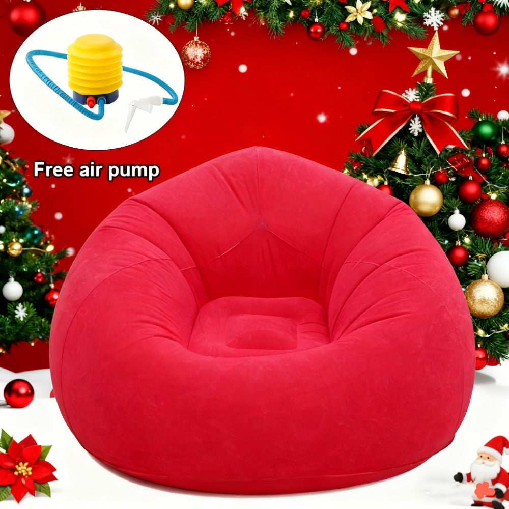Round Bean Bag Chair with Multiple Color Options for Living Room detail image - detail view 5