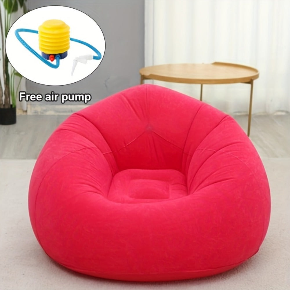 Round Bean Bag Chair with Multiple Color Options for Living Room detail image - detail view 7