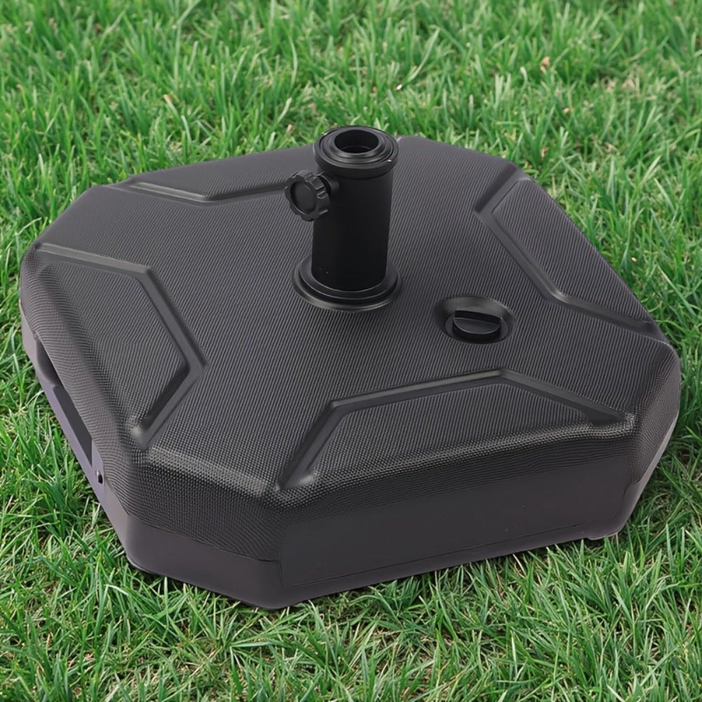 Round Heavy-Duty Umbrella Base with Weather-Resistant Finish detail image - detail view 12