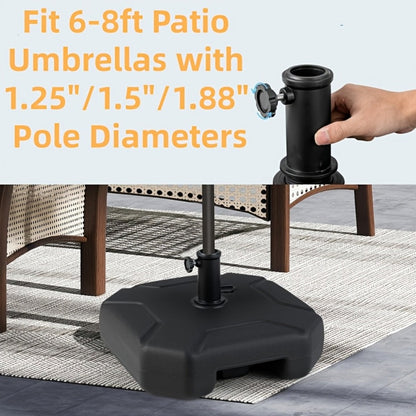 Round Heavy-Duty Umbrella Base with Weather-Resistant Finish detail image - detail view 18