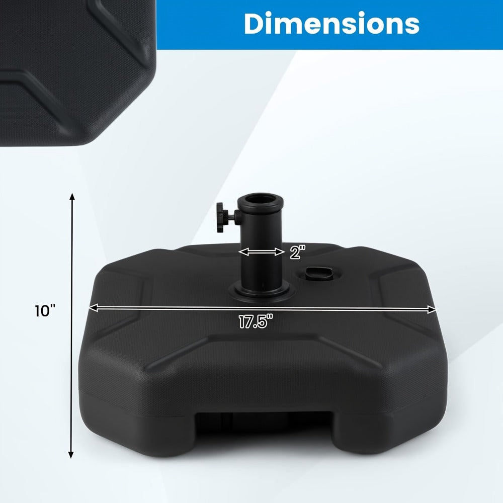 Round Heavy-Duty Umbrella Base with Weather-Resistant Finish detail image - detail view 20