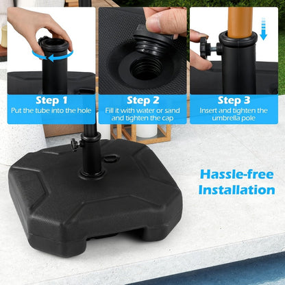 Round Heavy-Duty Umbrella Base with Weather-Resistant Finish detail image - detail view 21