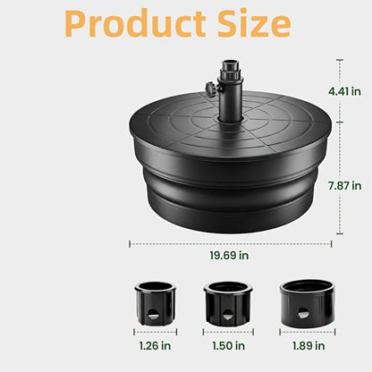 Round Heavy-Duty Umbrella Base with Weather-Resistant Finish detail image - detail view 22