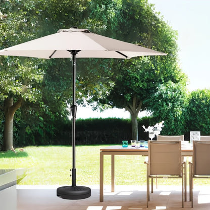 Round Heavy-Duty Umbrella Base with Weather-Resistant Finish detail image - detail view 7