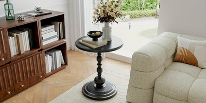Round Metal Outdoor Side Table, Patio End Table for Outdoor Serving and Relaxation detail image - detail view 13