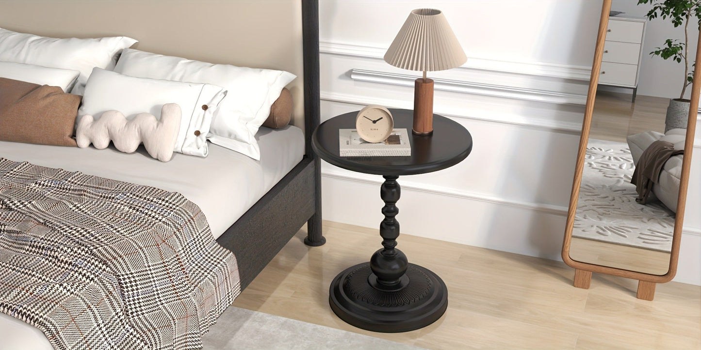 Round Metal Outdoor Side Table, Patio End Table for Outdoor Serving and Relaxation detail image - detail view 16
