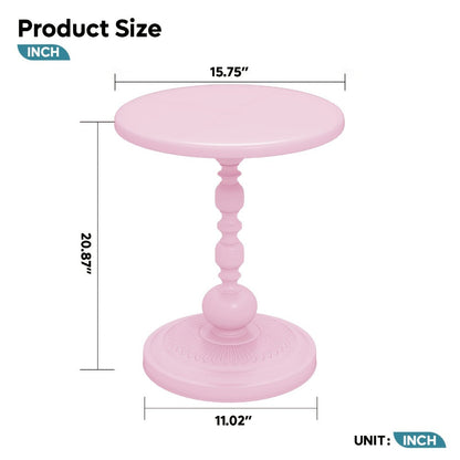 Round Metal Outdoor Side Table, Patio End Table for Outdoor Serving and Relaxation detail image - detail view 18