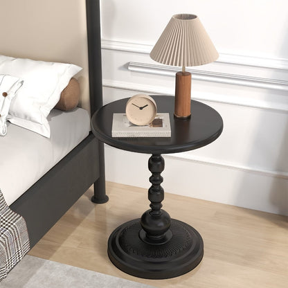 Round Metal Outdoor Side Table, Patio End Table for Outdoor Serving and Relaxation detail image