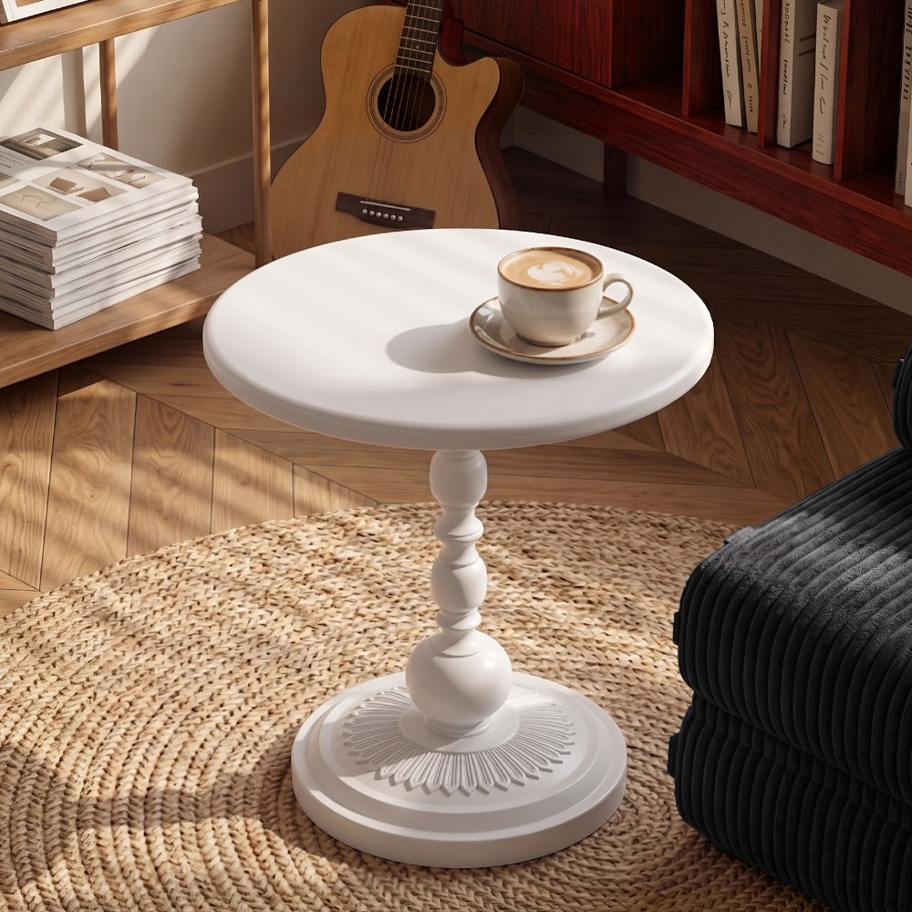Round Metal Outdoor Side Table, Patio End Table for Outdoor Serving and Relaxation detail image - detail view 22
