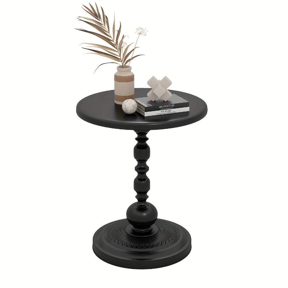 Round Metal Outdoor Side Table, Patio End Table for Outdoor Serving and Relaxation detail image - detail view 3