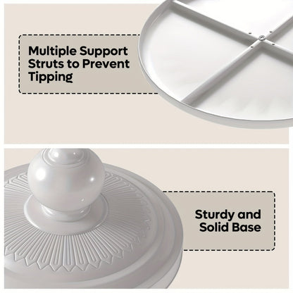 Round Metal Outdoor Side Table, Patio End Table for Outdoor Serving and Relaxation detail image - detail view 8
