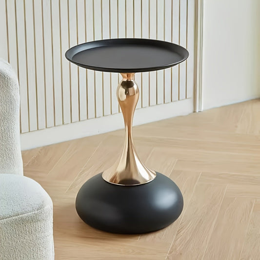 Side Tables and Accent Tables, Round Side Table Metal Pedestal Accent Table - Minimalist shown in the main product view