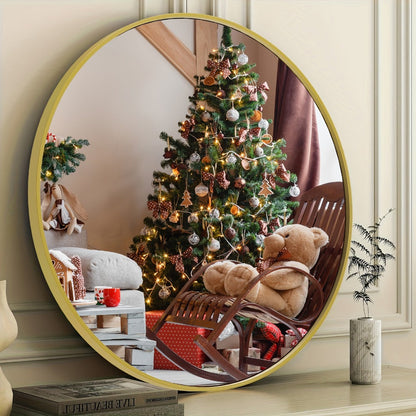 Round Metal Wall Mirror, Decorative Wall Mirror for Dressing and Daily Routines detail image - detail view 13