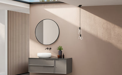 Round Metal Wall Mirror, Entryway Accent Mirror for Dressing and Daily Routines detail image - detail view 12