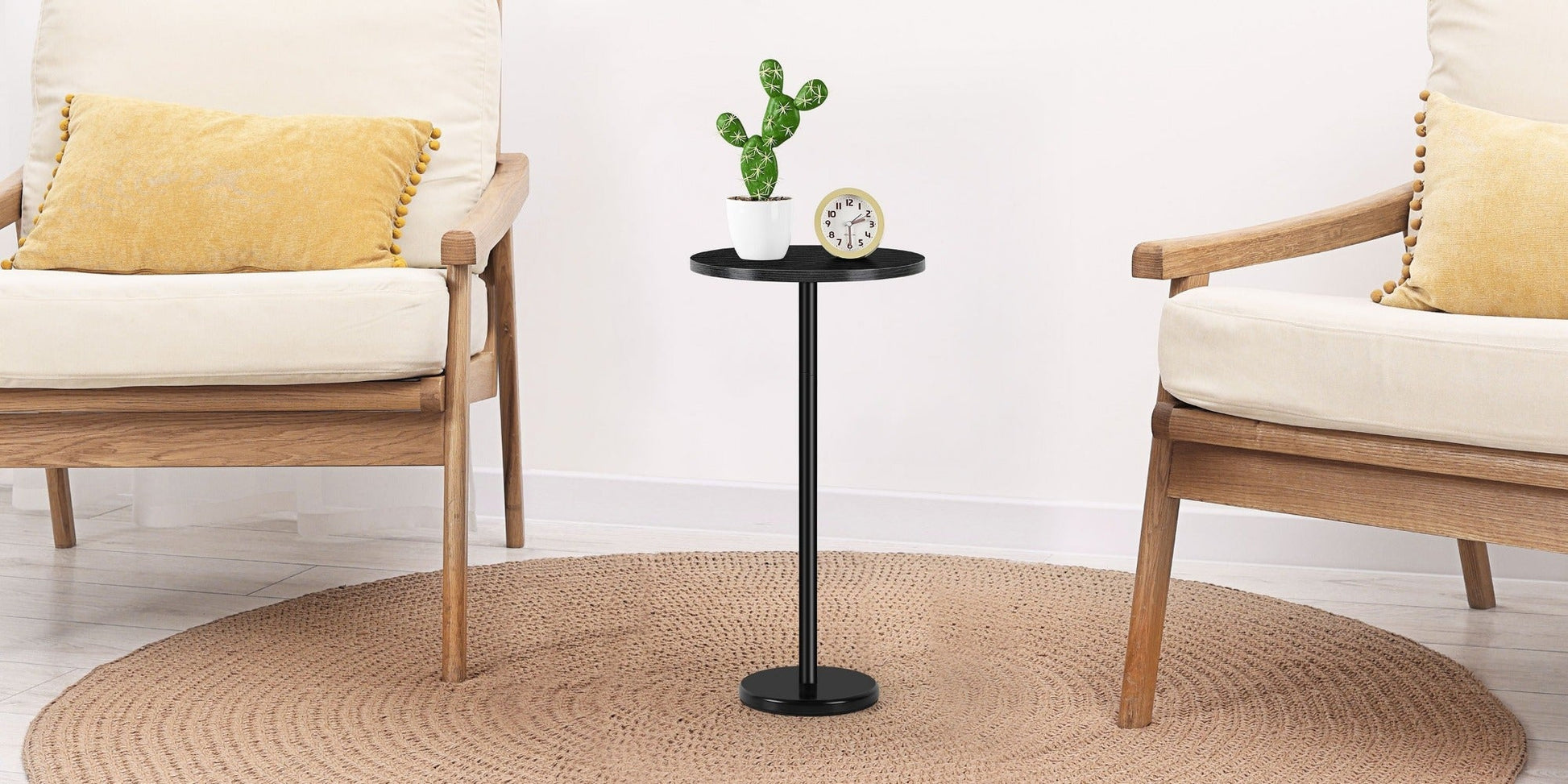 Round Outdoor Side Table with Multiple Color Options, Patio End Table detail image - detail view 18