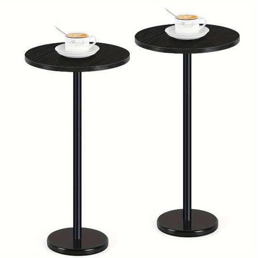 Outdoor Side Table, Marble Base Outdoor Round Side Table - Small Pedestal Drink Table shown in the main product view