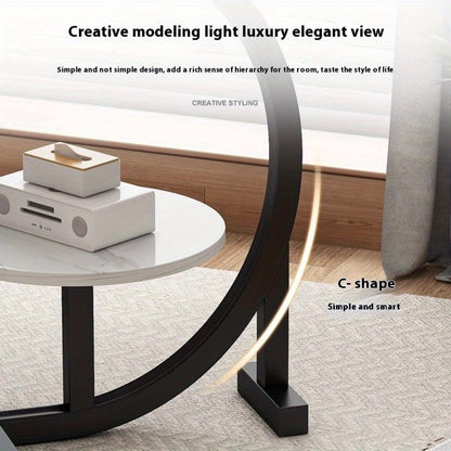 Round Side Table with Solid Wood Construction, Small Accent Table for Living Room detail image - detail view 10