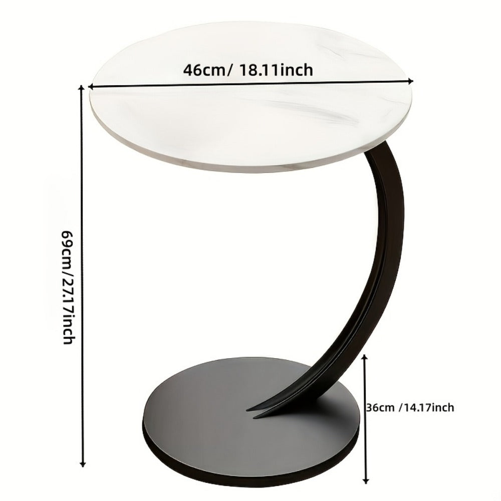 Round Side Table with Solid Wood Construction, Small Accent Table for Living Room detail image - detail view 13