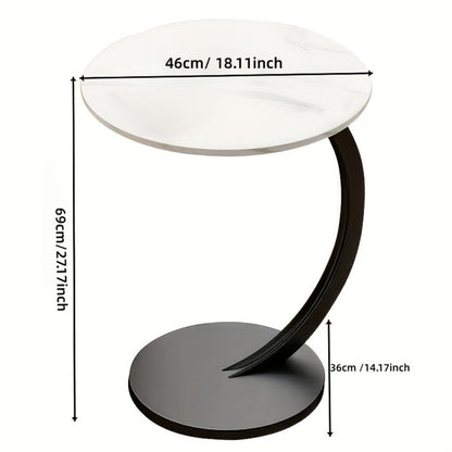 Round Side Table with Solid Wood Construction, Small Accent Table for Living Room detail image - detail view 13