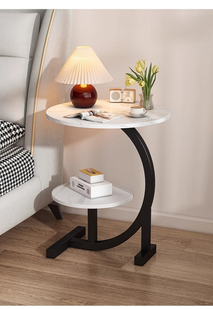 Round Side Table with Solid Wood Construction, Small Accent Table for Living Room detail image - detail view 18