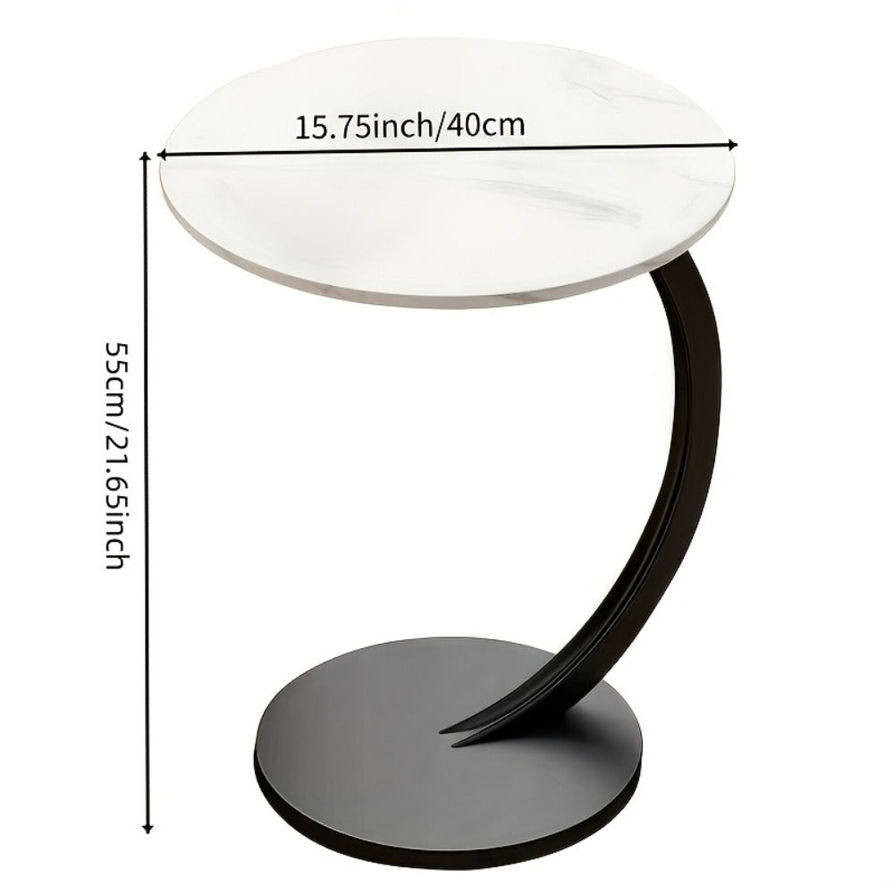 Round Side Table with Solid Wood Construction, Small Accent Table for Living Room detail image - detail view 23