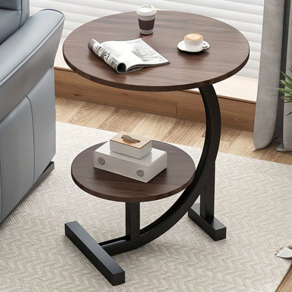 Round Side Table with Solid Wood Construction, Small Accent Table for Living Room detail image - detail view 4