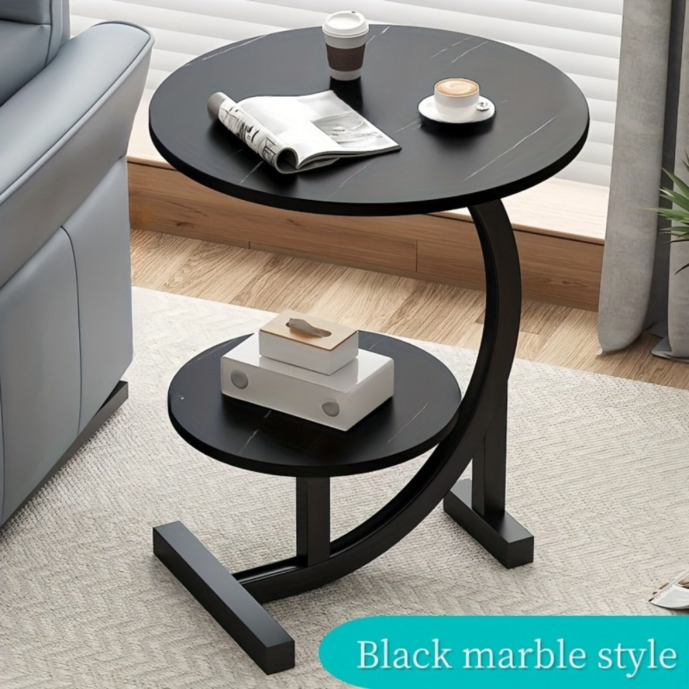 Round Side Table with Solid Wood Construction, Small Accent Table for Living Room detail image - detail view 5