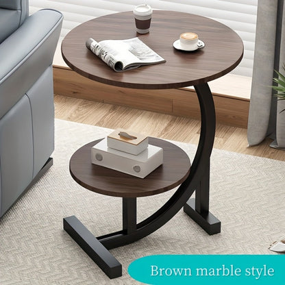 Round Side Table with Solid Wood Construction, Small Accent Table for Living Room detail image - detail view 7