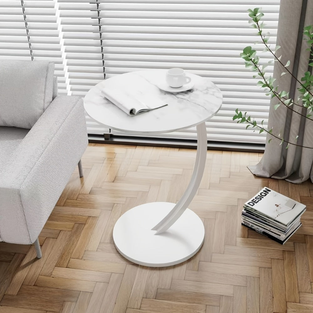 Round Side Table with Solid Wood Construction, Small Accent Table for Living Room detail image - detail view 9