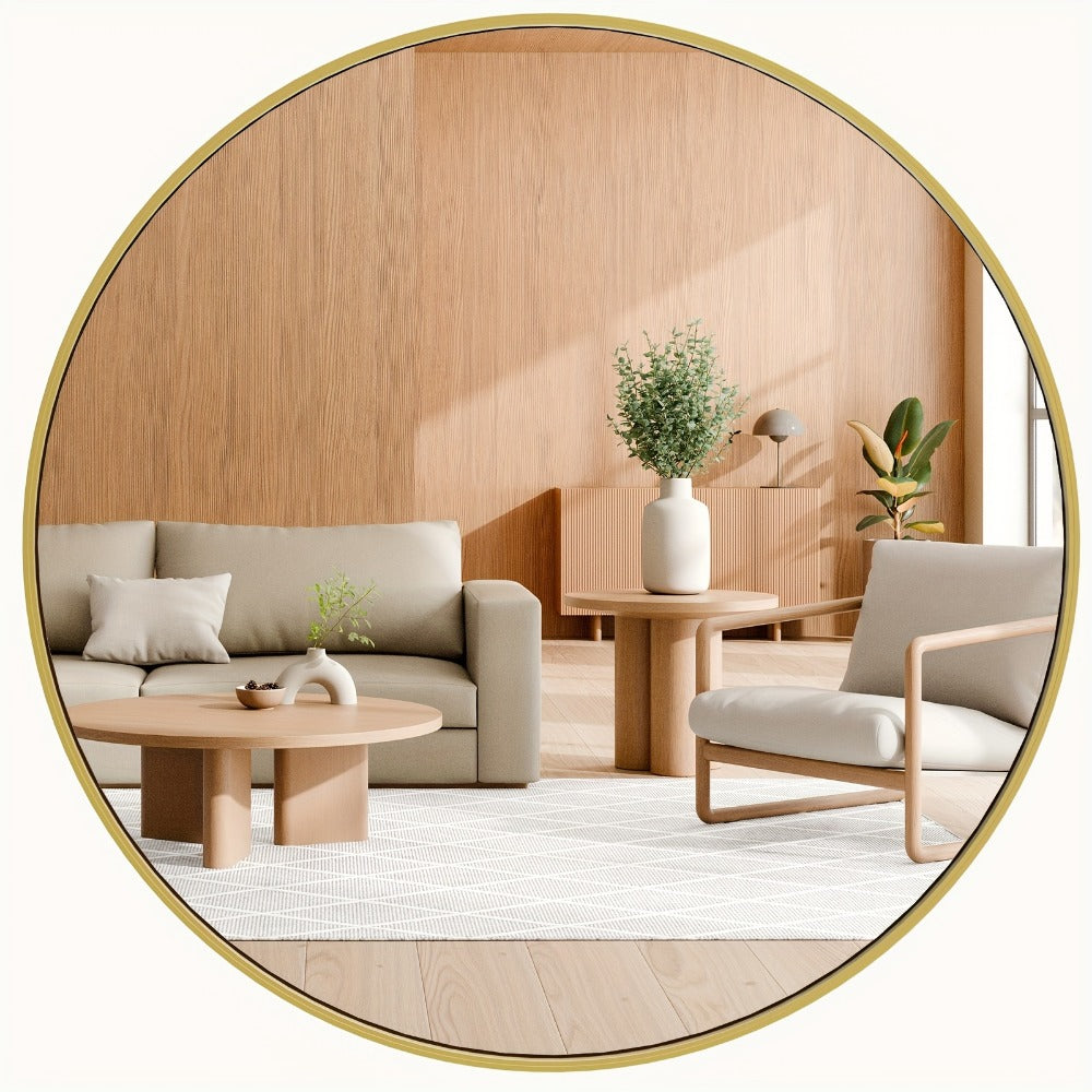 Round Wall Mirror, Bathroom Vanity Mirror for Dressing and Daily Routines detail image - detail view 11