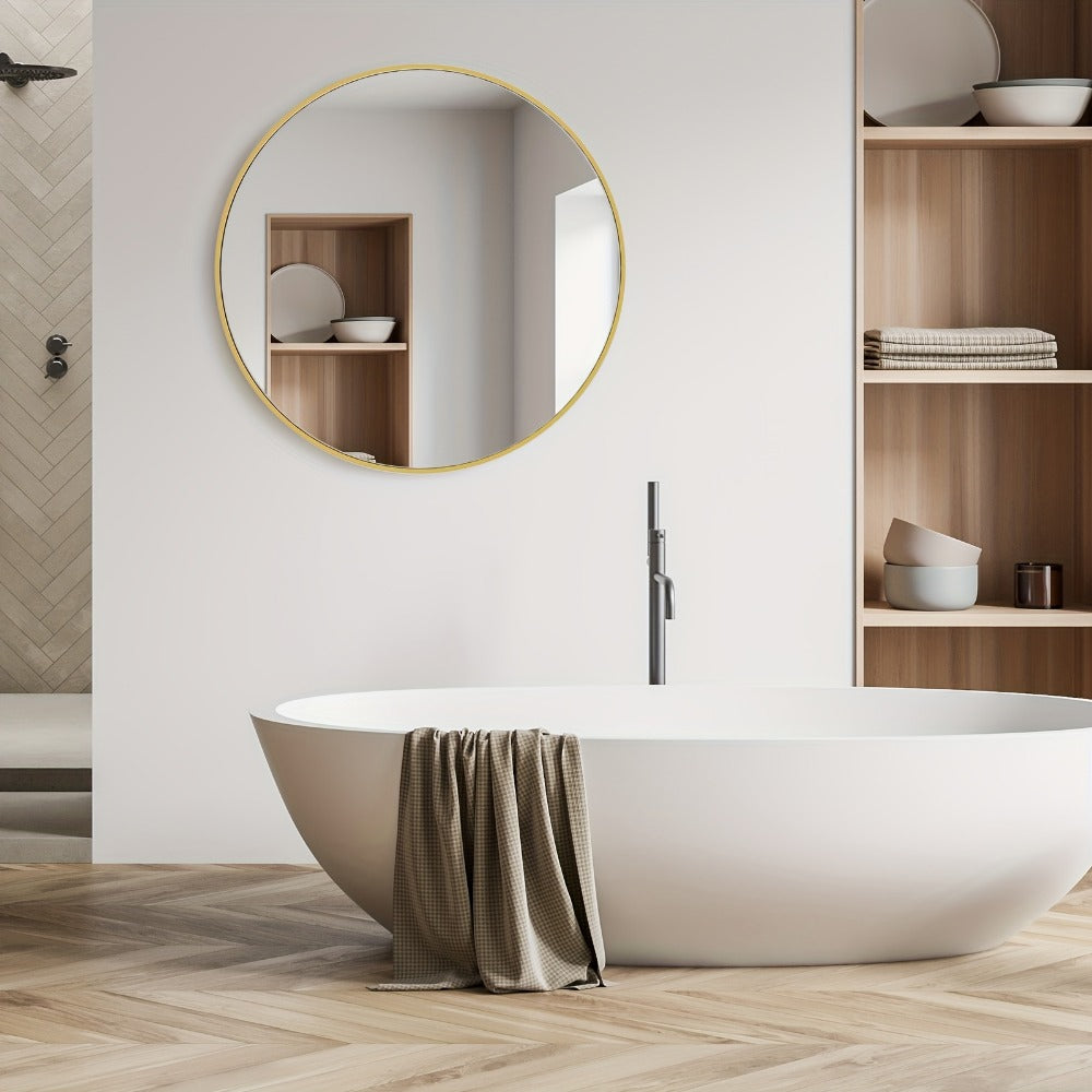 Round Wall Mirror, Bathroom Vanity Mirror for Dressing and Daily Routines detail image - detail view 6