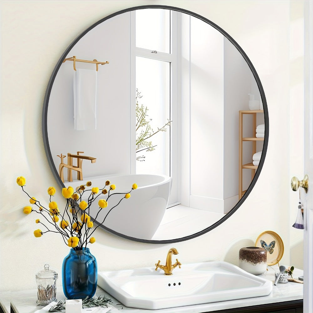 Round Wall Mirror, Bathroom Vanity Mirror for Dressing and Daily Routines detail image - detail view 7