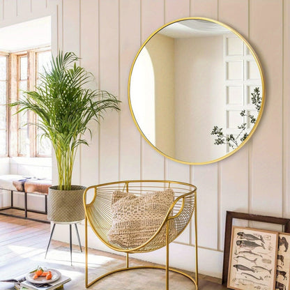 Round Wall Mirror, Entryway Accent Mirror for Dressing and Daily Routines detail image - detail view 10