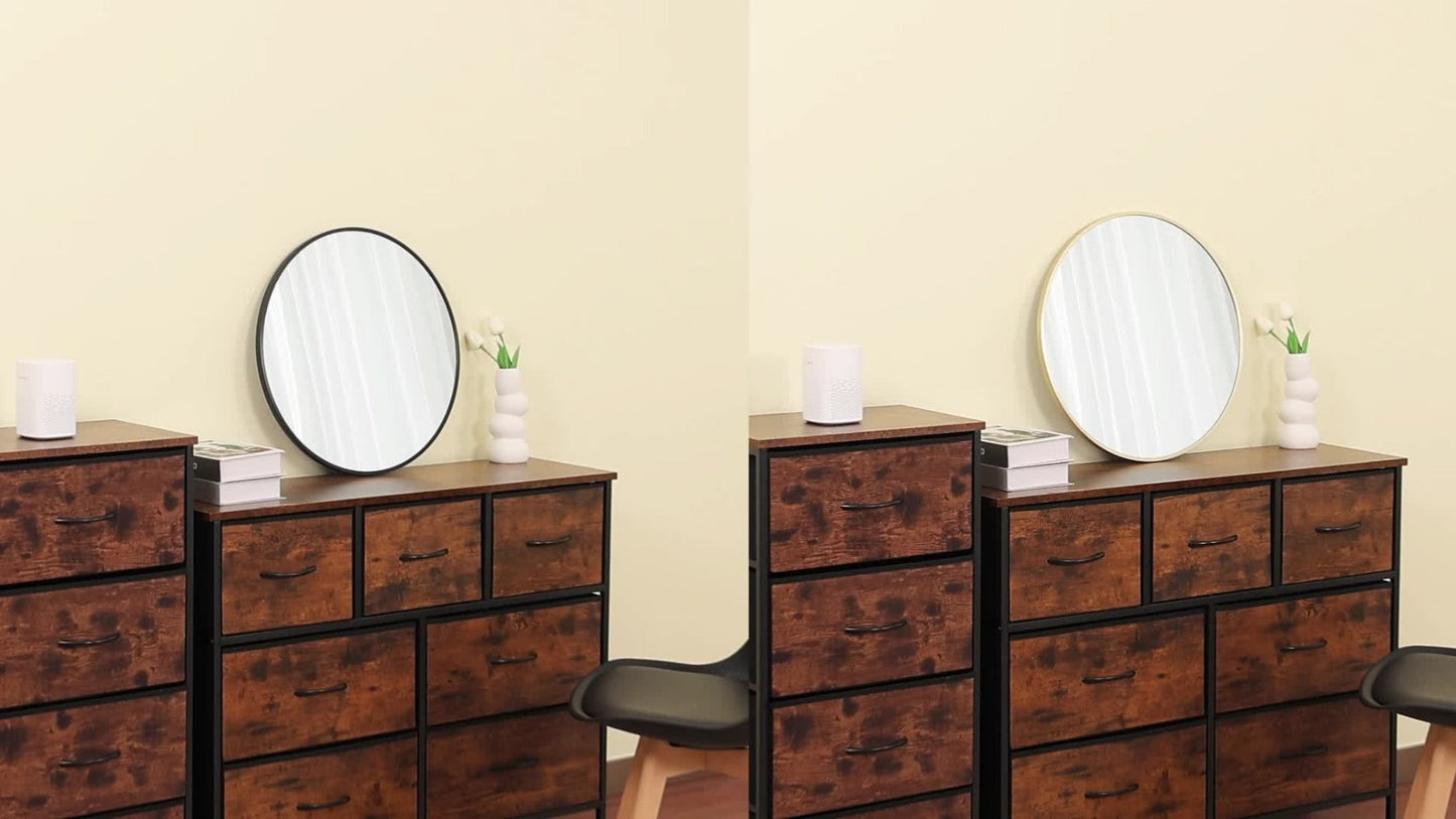 Round Wall Mirror, Entryway Accent Mirror for Dressing and Daily Routines detail image - detail view 11