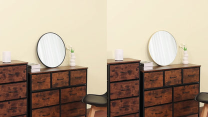 Round Wall Mirror, Entryway Accent Mirror for Dressing and Daily Routines detail image - detail view 11